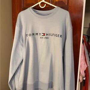 Tommy Hilfiger Light Blue Logo Crewneck Sweatshirt